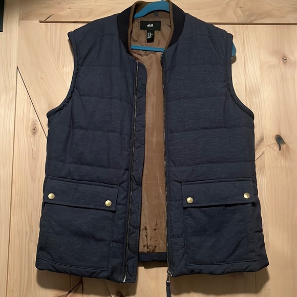 H&M Jackets & Coats Hm Mens Puffy Vest In Blue Poshmark